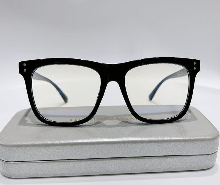 Anti Blue Light Glasses Frame Ladies Vintage Big Frame Myopia Eyeglasses Female Oversized Mirror Frames Blue Light Blocking Reading Glasses Spring Hinge Computer Readers For Women