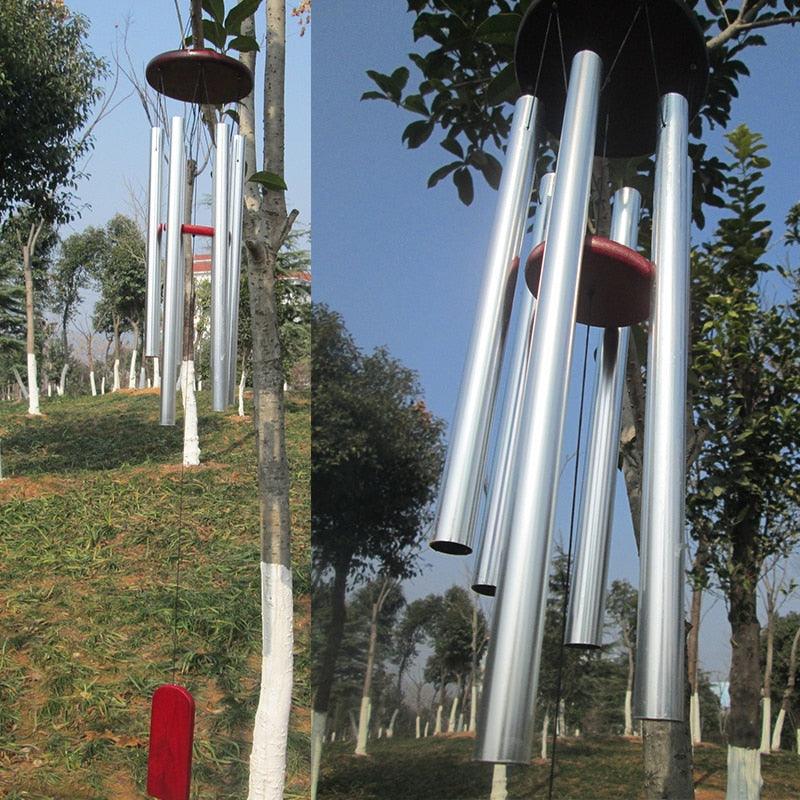 Antique Amazing Grace Wind Chimes Outdoor Large Deep Tone Resonant 6 Memorial Tube Copper Wind Chimes Chapel Bells Wind-chimes Hanging Home Decoration Elegant Chime Soothing Rich Tone for Mom Decent Gift For Housewarming & Christmas
