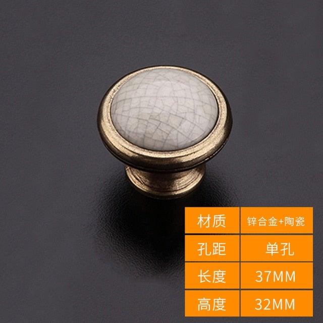 Antique Design Wardrobe Door Knobs Handles Marble Ceramic Cabinet Drawer Knobs European Style Furniture Hardware Vintage Cabinet Drawer Knobs Handles Pull For Cabinet Door Dresser Cupboard Closet Drawer Furniture