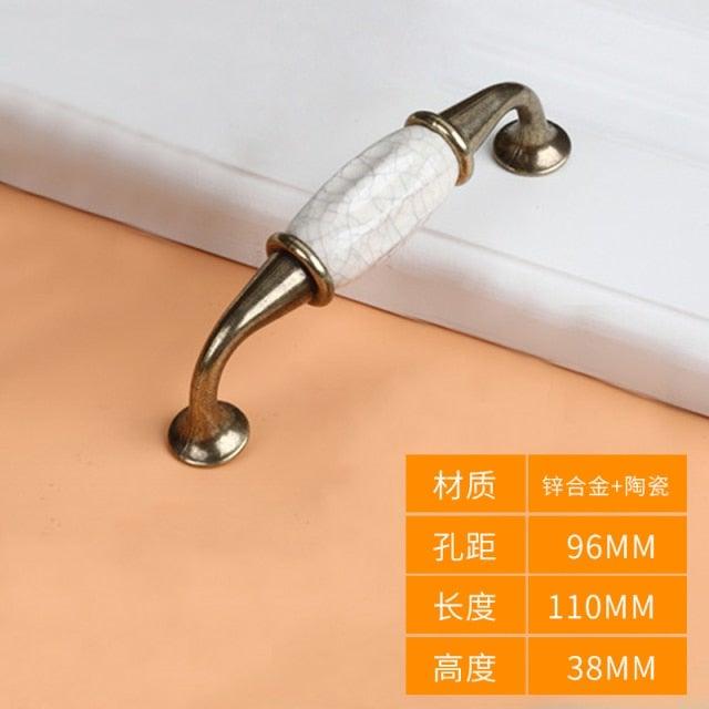 Antique Design Wardrobe Door Knobs Handles Marble Ceramic Cabinet Drawer Knobs European Style Furniture Hardware Vintage Cabinet Drawer Knobs Handles Pull For Cabinet Door Dresser Cupboard Closet Drawer Furniture