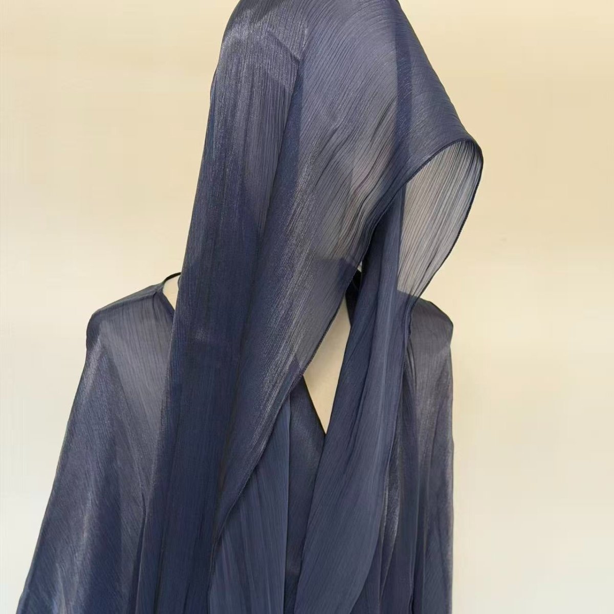 Archive Piece Crinkle Open Abaya & Hijab Set - MP027 (Size L Only)