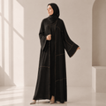 Archive Piece Gold Topstitch Open Abaya - MP043 (Size M Only)