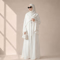 Archive Piece Pleated Crepe Open Abaya 3-Piece Set - MP023 (Size M Only)