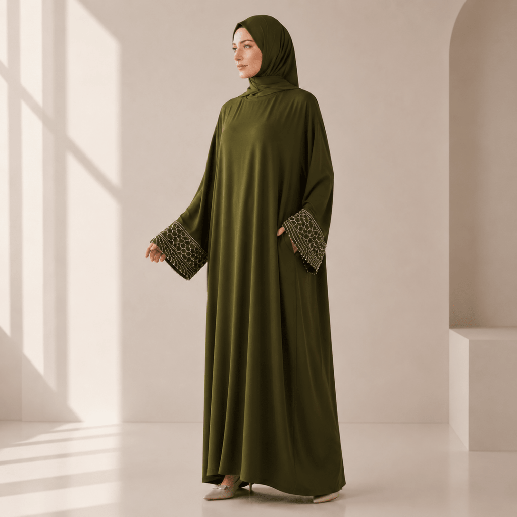 Archive Piece Portable Pocket Headscarf Dress Abaya - MP042 (Size Free Size Only)