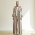 Archive Piece Satin Open Abaya & Hijab 2-Piece Set - MP010 (Size M Only)