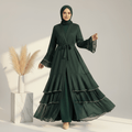 Archive Piece Shimmer Crepe Open Abaya & Belt Set - MP013 (Size M Only)