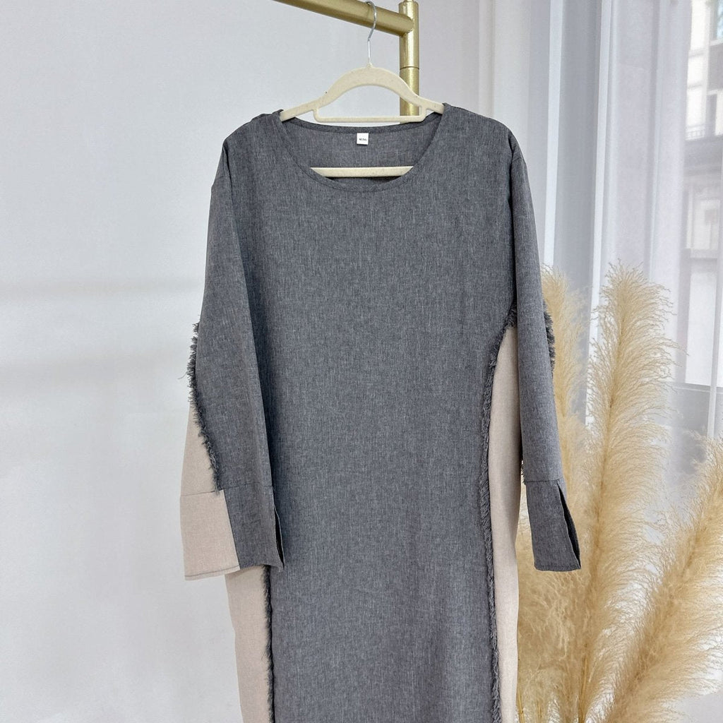 Archive Piece Two-Tone Frayed Patchwork Tunic - MP046 (Size M Only)