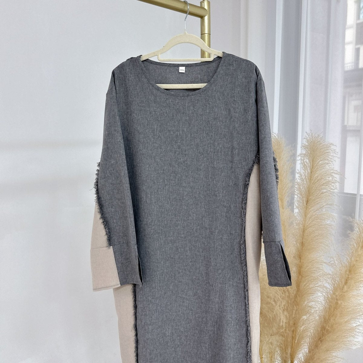 Archive Piece Two-Tone Frayed Patchwork Tunic - MP046 (Size M Only)