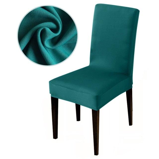 Armless Removable Washable Elastic Dinner Universal Spandex Solid Chair Slip Covers Set Colors For Choice Universal Size Chair Cover