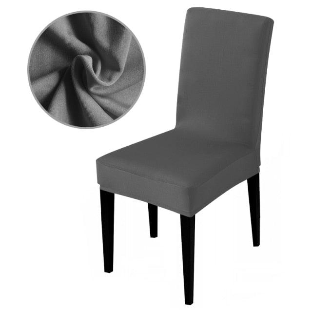 Armless Removable Washable Elastic Dinner Universal Spandex Solid Chair Slip Covers Set Colors For Choice Universal Size Chair Cover