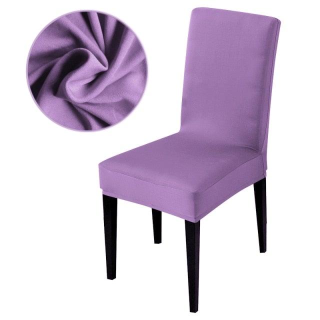 Armless Removable Washable Elastic Dinner Universal Spandex Solid Chair Slip Covers Set Colors For Choice Universal Size Chair Cover