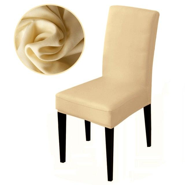 Armless Removable Washable Elastic Dinner Universal Spandex Solid Chair Slip Covers Set Colors For Choice Universal Size Chair Cover