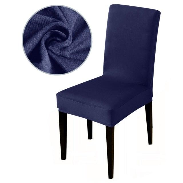 Armless Removable Washable Elastic Dinner Universal Spandex Solid Chair Slip Covers Set Colors For Choice Universal Size Chair Cover