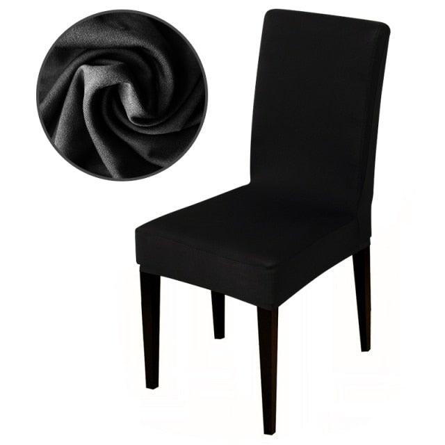 Armless Removable Washable Elastic Dinner Universal Spandex Solid Chair Slip Covers Set Colors For Choice Universal Size Chair Cover
