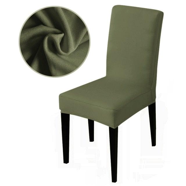 Armless Removable Washable Elastic Dinner Universal Spandex Solid Chair Slip Covers Set Colors For Choice Universal Size Chair Cover
