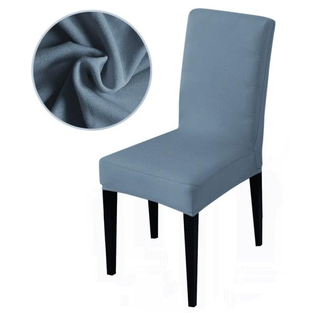 Armless Removable Washable Elastic Dinner Universal Spandex Solid Chair Slip Covers Set Colors For Choice Universal Size Chair Cover