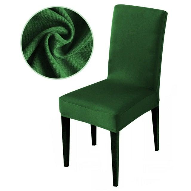 Armless Removable Washable Elastic Dinner Universal Spandex Solid Chair Slip Covers Set Colors For Choice Universal Size Chair Cover