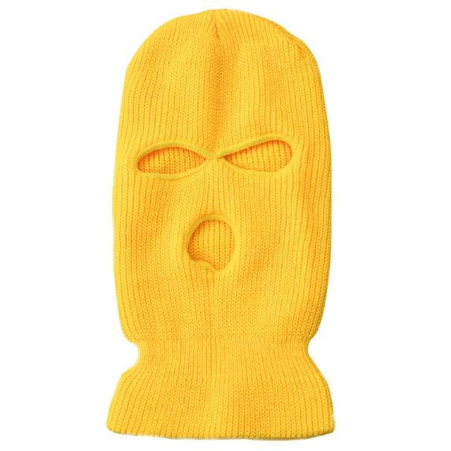 Army Tactical Mask 3 Hole Full Face Mask Ski Mask Winter Cap Balaclava Motorbike Motorcycle Helmet Full Helmet Neck Gaiter, Winter Balaclava Warm Knit Beanie for Outdoor Sports Outdoor Full Face Cover Thermal Ski Mask