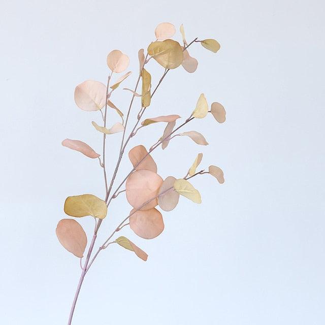 Artificial Eucalyptus Flower Plant Leaf Plastic Rod Long Branch Green Fake Plant Summer Autumn Home Bedroom Wall Decoration