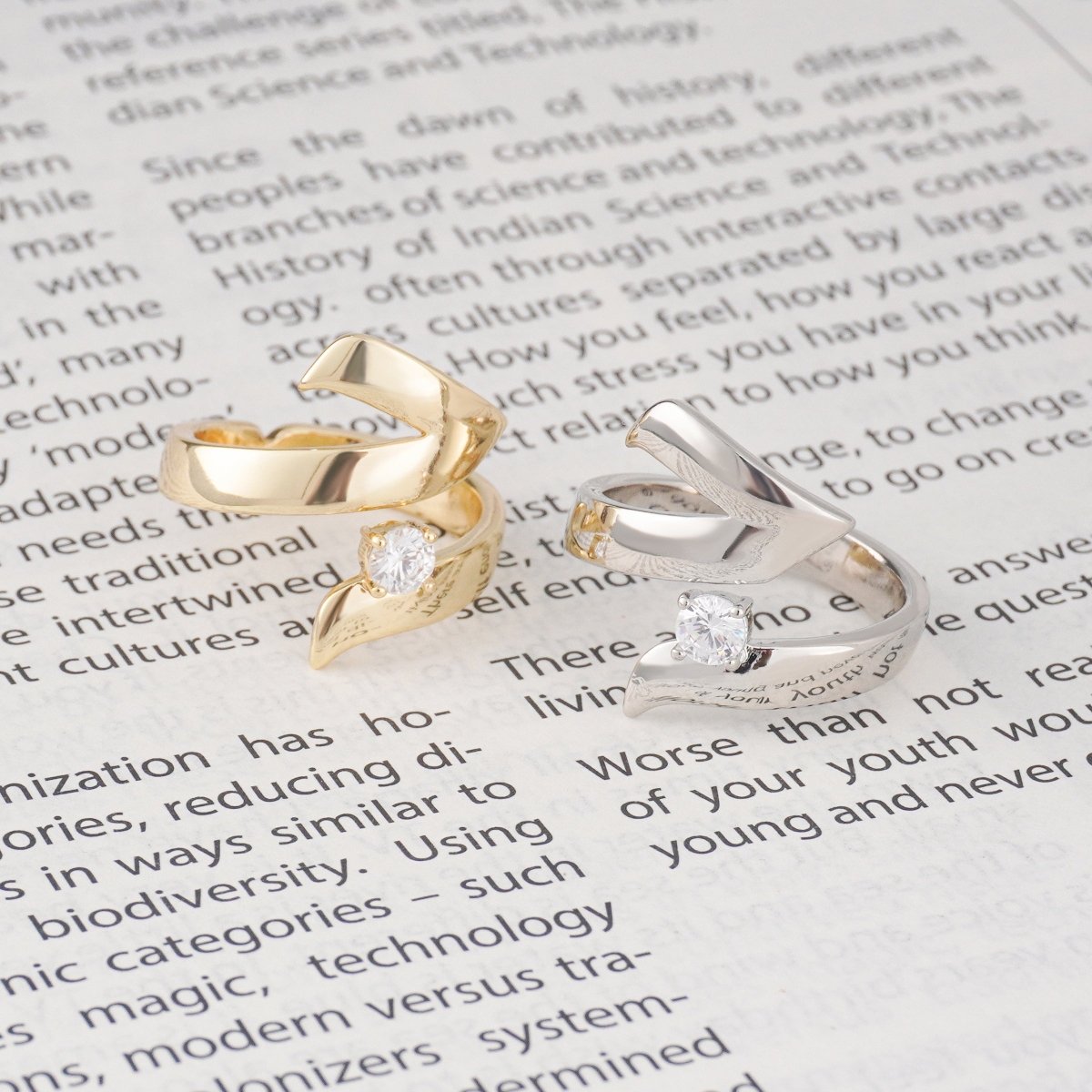 Artisan Asymmetric Diamond Ring Edgy Glamour for Standout Moments (MAC282)