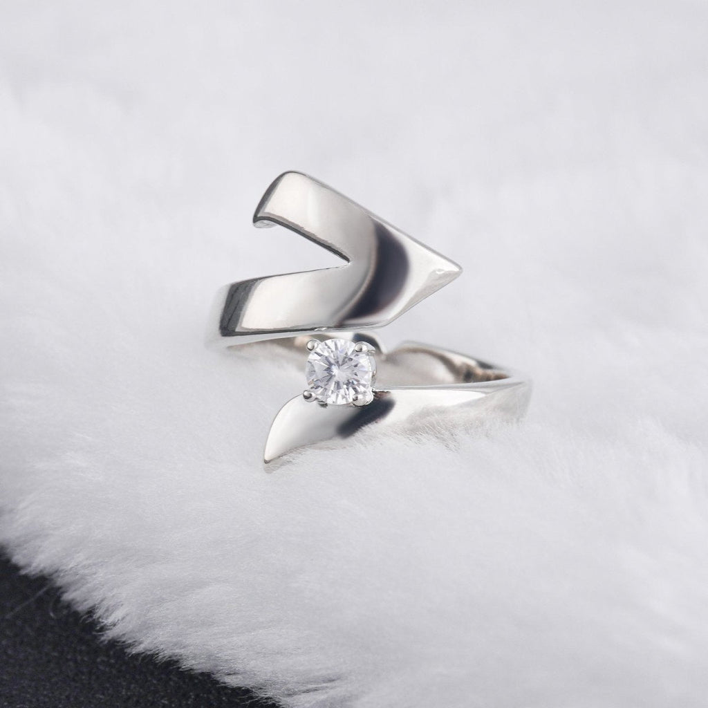 Artisan Asymmetric Diamond Ring Edgy Glamour for Standout Moments (MAC282)
