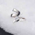 Artisan Asymmetric Diamond Ring Edgy Glamour for Standout Moments (MAC282)