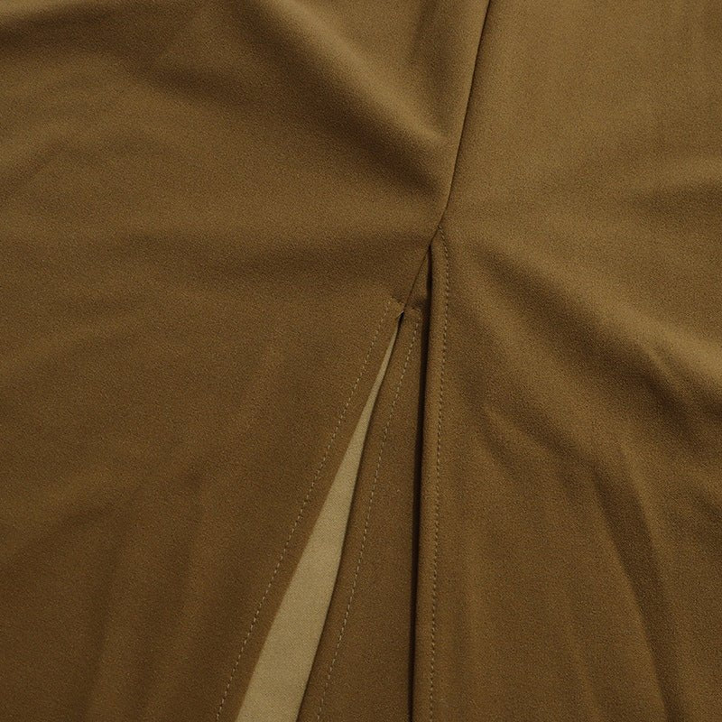 Asymmetric Cape Gown with Back Slit(MS216)
