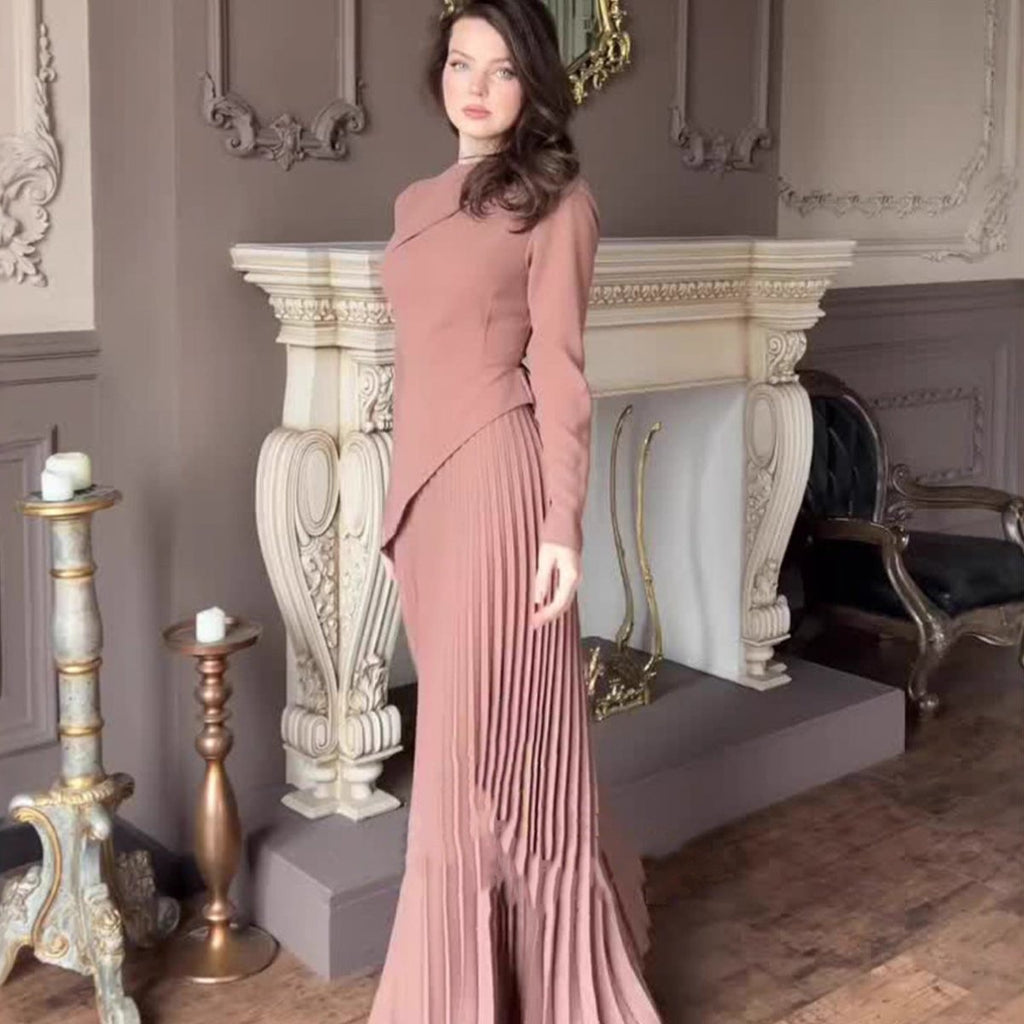 Asymmetric Peplum Dress(MS319)