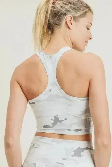 Snow Camo Sport Crop Top