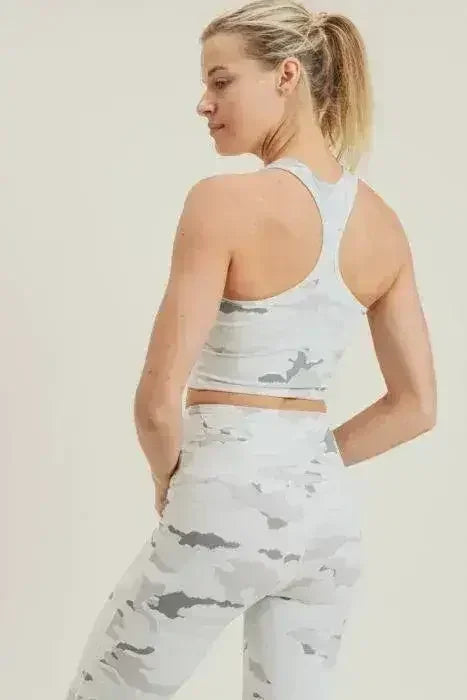 Snow Camo Sport Crop Top