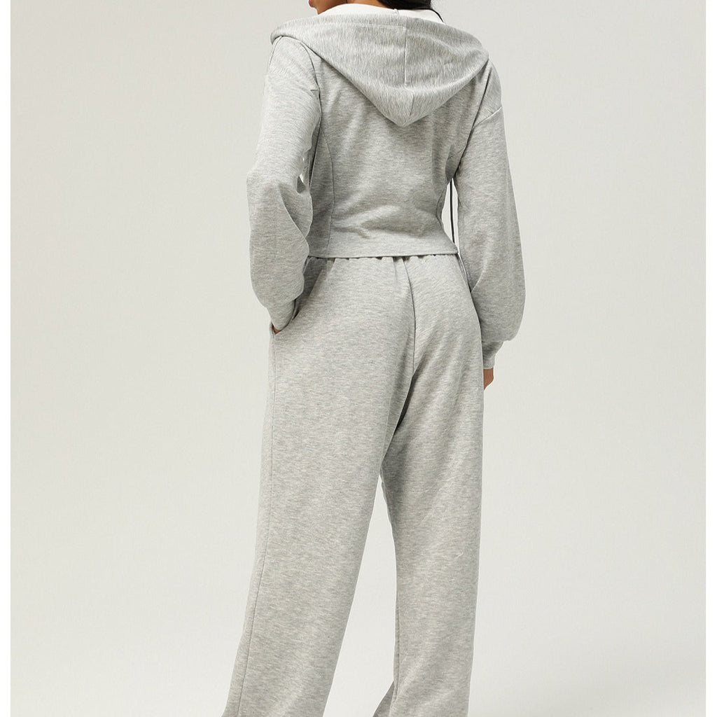 Athletic Zip-Up Hoodie Jacket | Cinched Waist Yoga Top with Pockets(MS169)