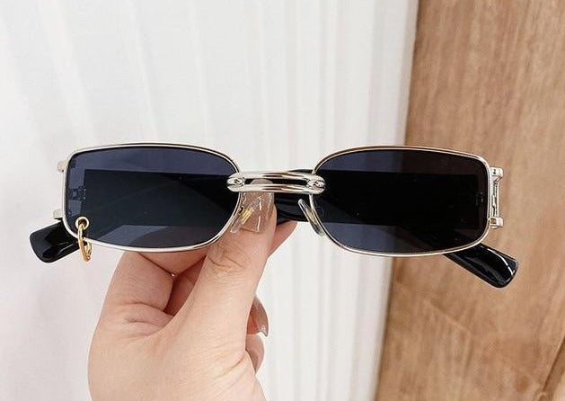 Attractive Sunglasses Square Shape Eyeglasses Metal Black Lenses For Men Women Sun Glasses for Outdoor Travel Driving Sunglasses