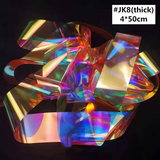 Aurora Nails Glass Foil Film Sticker Cellophane Paper Korean Nail Trend Design Ice Cube Manicure Accessories Heart Nail Art Stickers Glitter Decals Decoration Stickers Glitter Decals Love Nail Sequins Laser Heart Nail Supplies Sparkle Nail