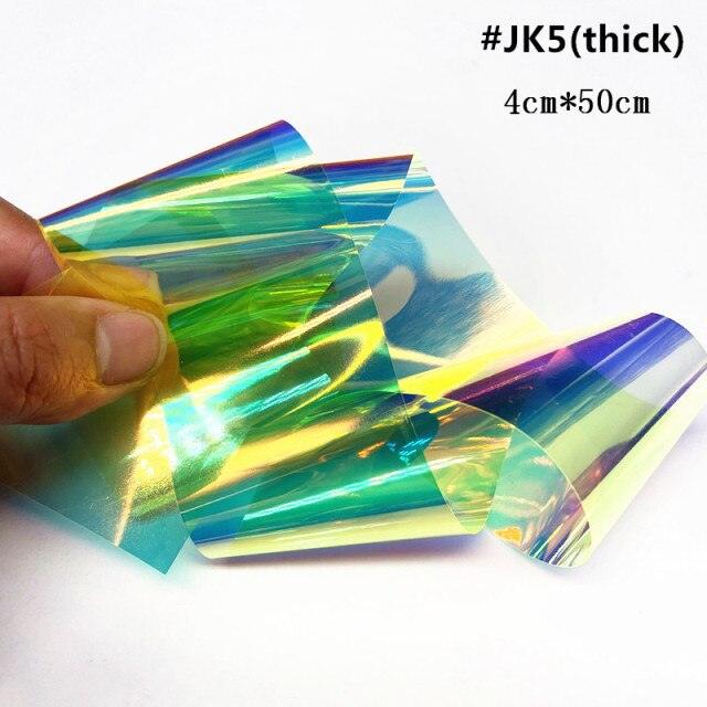 Aurora Nails Glass Foil Film Sticker Cellophane Paper Korean Nail Trend Design Ice Cube Manicure Accessories Heart Nail Art Stickers Glitter Decals Decoration Stickers Glitter Decals Love Nail Sequins Laser Heart Nail Supplies Sparkle Nail