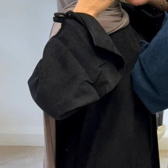 Autumn Bow-Sleeve Corduroy Abaya | Modest Muslim Women's Luxury Wear(MA248)