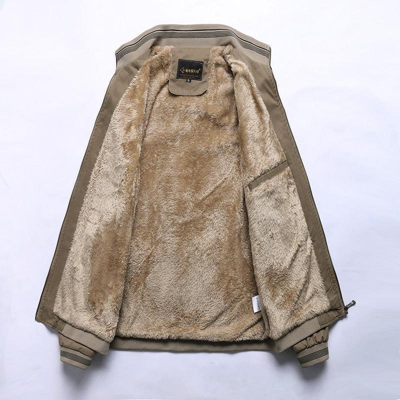 Autumn Men Jackets Cotton Casual Solid Fashion Vintage Weatherproof Soft Jackets For Men Men’s Water Resistant Windbreaker Jacket  Warm Coats Winter Jacket Men Solid Color Jacket With Pockets
