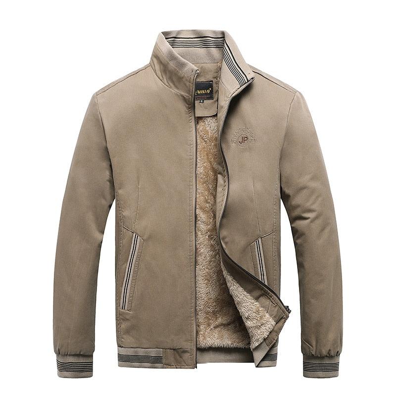 Autumn Men Jackets Cotton Casual Solid Fashion Vintage Weatherproof Soft Jackets For Men Men’s Water Resistant Windbreaker Jacket  Warm Coats Winter Jacket Men Solid Color Jacket With Pockets