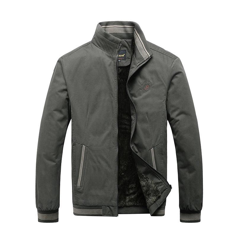 Autumn Men Jackets Cotton Casual Solid Fashion Vintage Weatherproof Soft Jackets For Men Men’s Water Resistant Windbreaker Jacket  Warm Coats Winter Jacket Men Solid Color Jacket With Pockets