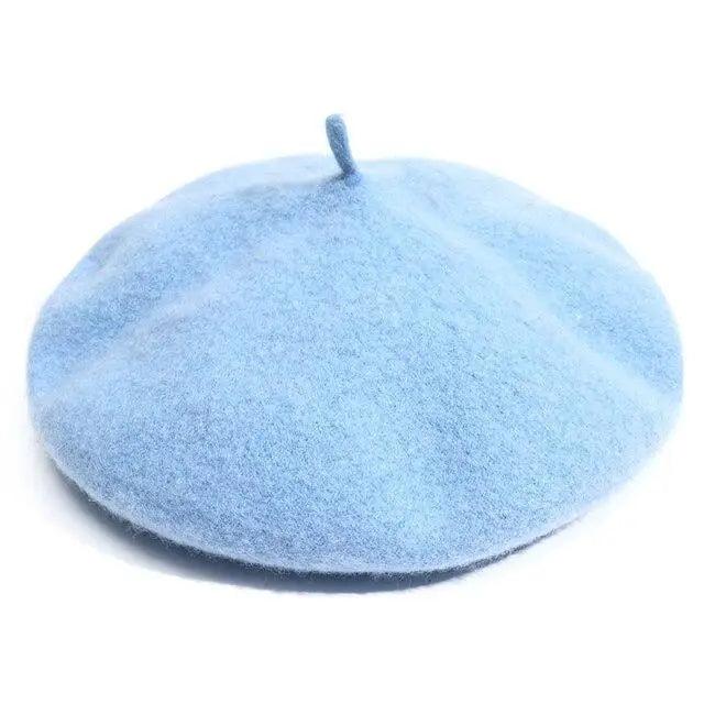 Autumn Winter Hat 100% Pure Wool For Winter  Women Painter Hat Vintage Girls For Casual Wear Female Warm Walking Cap Classic Wool Cool Beret for Men and Women