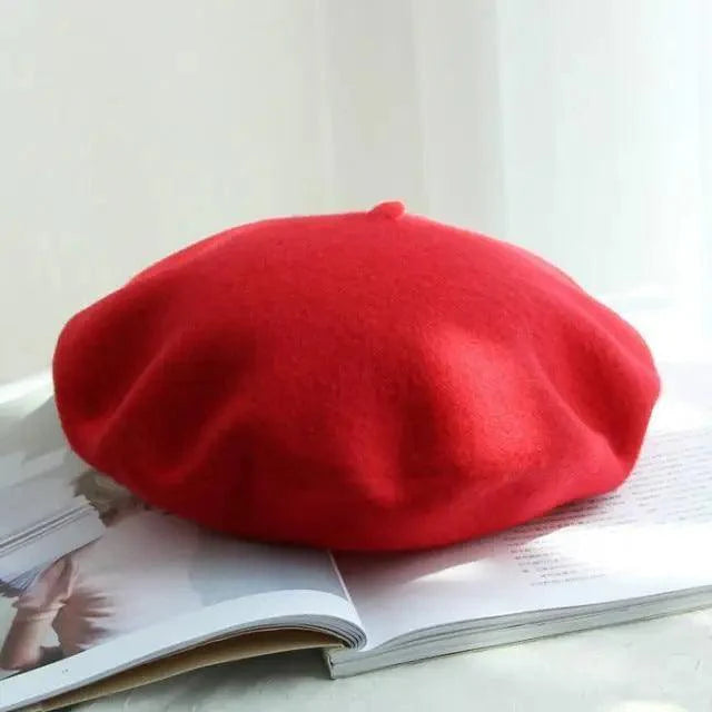 Autumn Winter Hat 100% Pure Wool For Winter  Women Painter Hat Vintage Girls For Casual Wear Female Warm Walking Cap Classic Wool Cool Beret for Men and Women