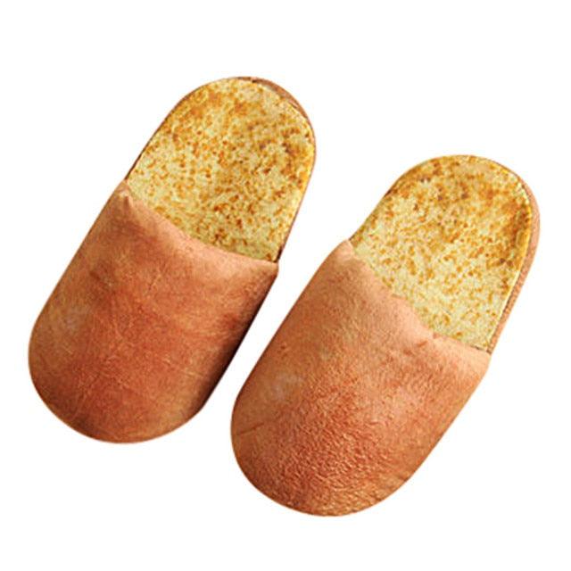 Autumn Winter Home Slippers Warm Home Shoes Look Bread Bun Plush Cotton Indoor Slipper For Women Comfort Slip On Memory Foam Slippers Fur Slip-On House Shoes