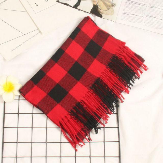 Autumn Winter Luxury Soft Men's Plaid Lightweight Scarf Elegant Thicken Wrap Shawl Ladies Lightweight Escharpe Soft Wool Elegant Neckwear Cashmere Scarf Long Thick Warm Unisex For Women Men
