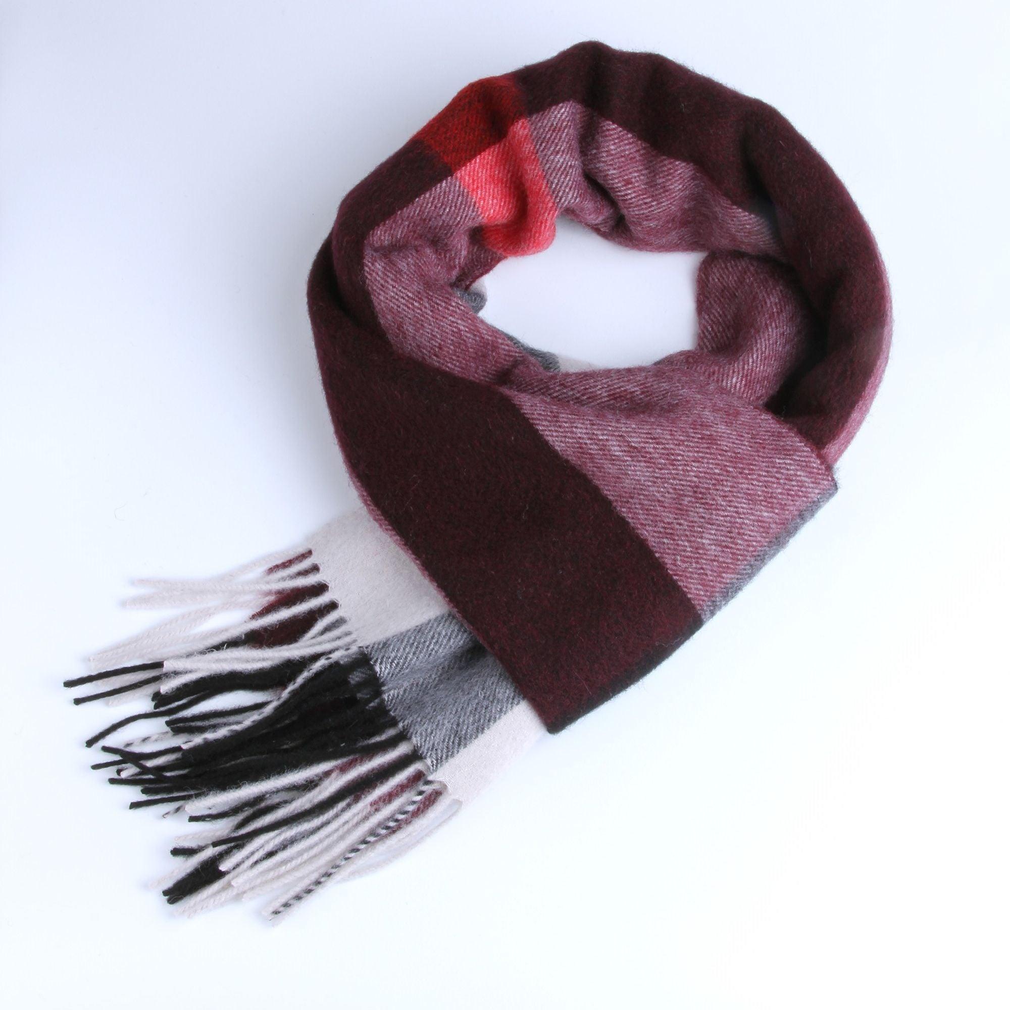 Autumn Winter Super Soft Hijab Classic Cashmere Tartan Lightweight Pure Wool Plaid Scarf Women's Shawls Elegant Thickened To Keep Warm For Women