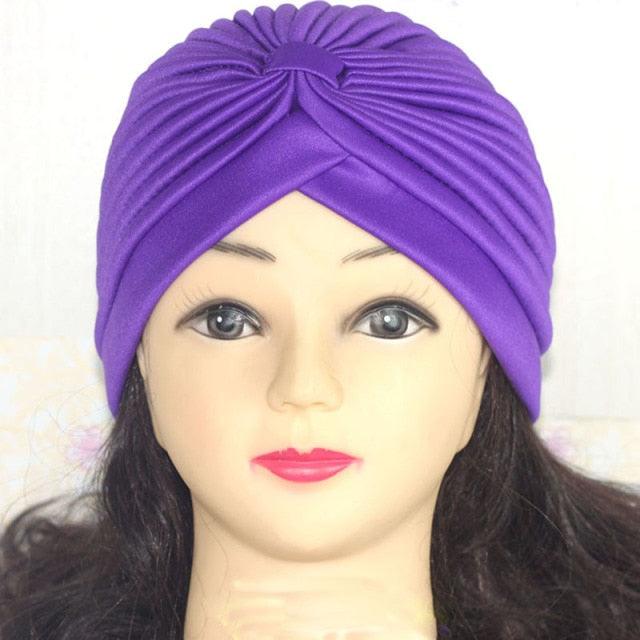 Autumn Winter Warm Headwear Soft Shine Silver Gold Lightweight Knot Twist Turban Headbands Cap Casual Streetwear Hats For Women