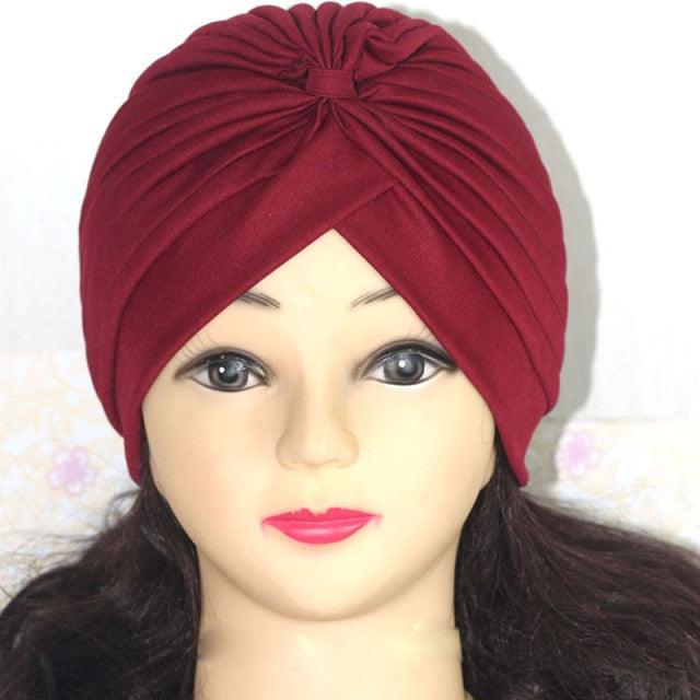 Autumn Winter Warm Headwear Soft Shine Silver Gold Lightweight Knot Twist Turban Headbands Cap Casual Streetwear Hats For Women