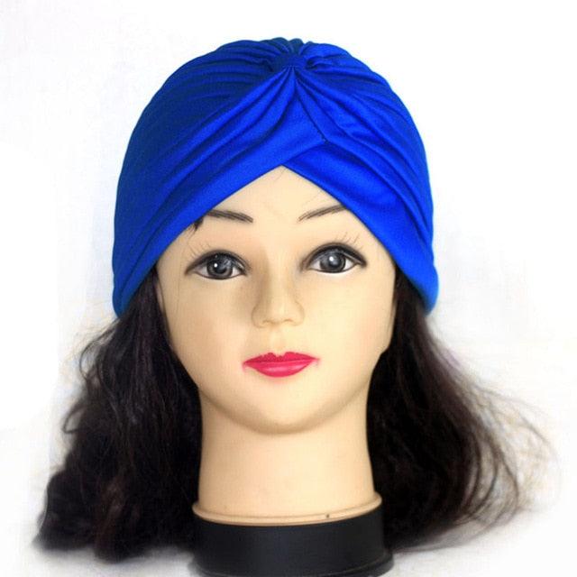 Autumn Winter Warm Headwear Soft Shine Silver Gold Lightweight Knot Twist Turban Headbands Cap Casual Streetwear Hats For Women