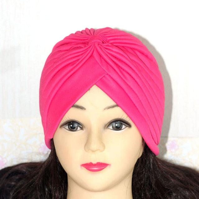 Autumn Winter Warm Headwear Soft Shine Silver Gold Lightweight Knot Twist Turban Headbands Cap Casual Streetwear Hats For Women