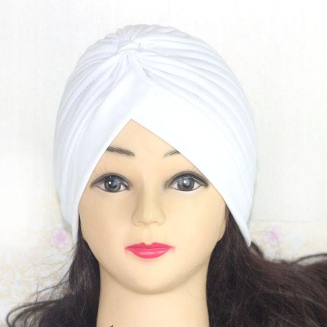 Autumn Winter Warm Headwear Soft Shine Silver Gold Lightweight Knot Twist Turban Headbands Cap Casual Streetwear Hats For Women