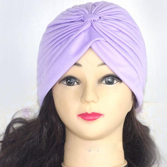 Autumn Winter Warm Headwear Soft Shine Silver Gold Lightweight Knot Twist Turban Headbands Cap Casual Streetwear Hats For Women