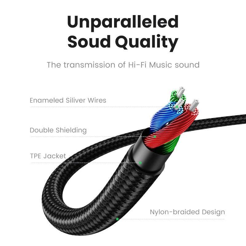 AUX Cable Jack 3.5mm Audio Cable 3.5 MM Jack Speaker Cable AUX Audio Input Adapter Male To Male AUX Cord For Headphones Car Home Stereos Speaker Mobile Phone